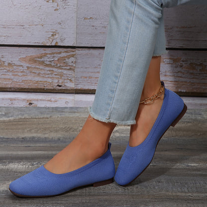 Square Toe Flat Slip-Ons