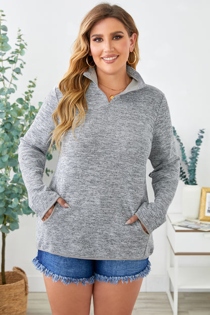 Heathered Quarter Zip Pullover