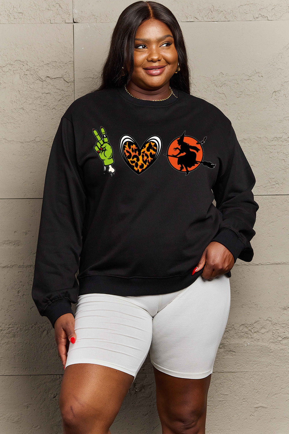 Simply Love Full Size Drop Shoulder Graphic Sweatshirt