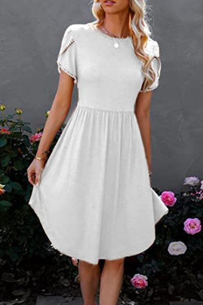 Round Neck Short Sleeve Dress