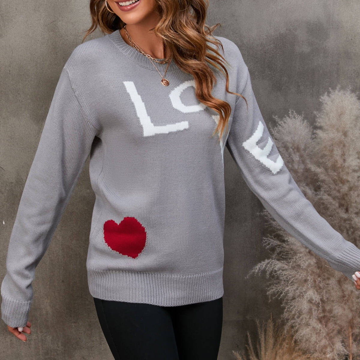 LOVE Round Neck Sweater