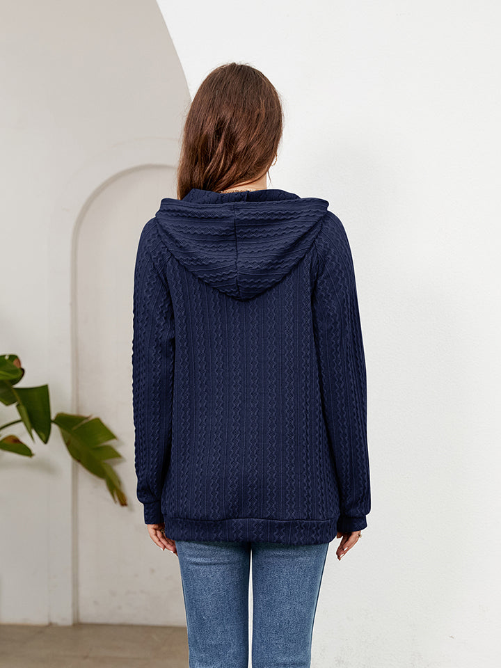 Raglan Sleeve Front Pocket Hoodie