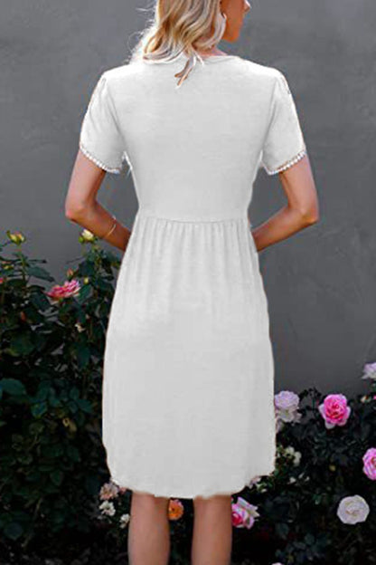 Round Neck Short Sleeve Dress