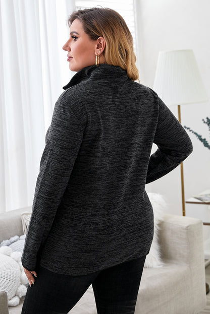 Heathered Quarter Zip Pullover