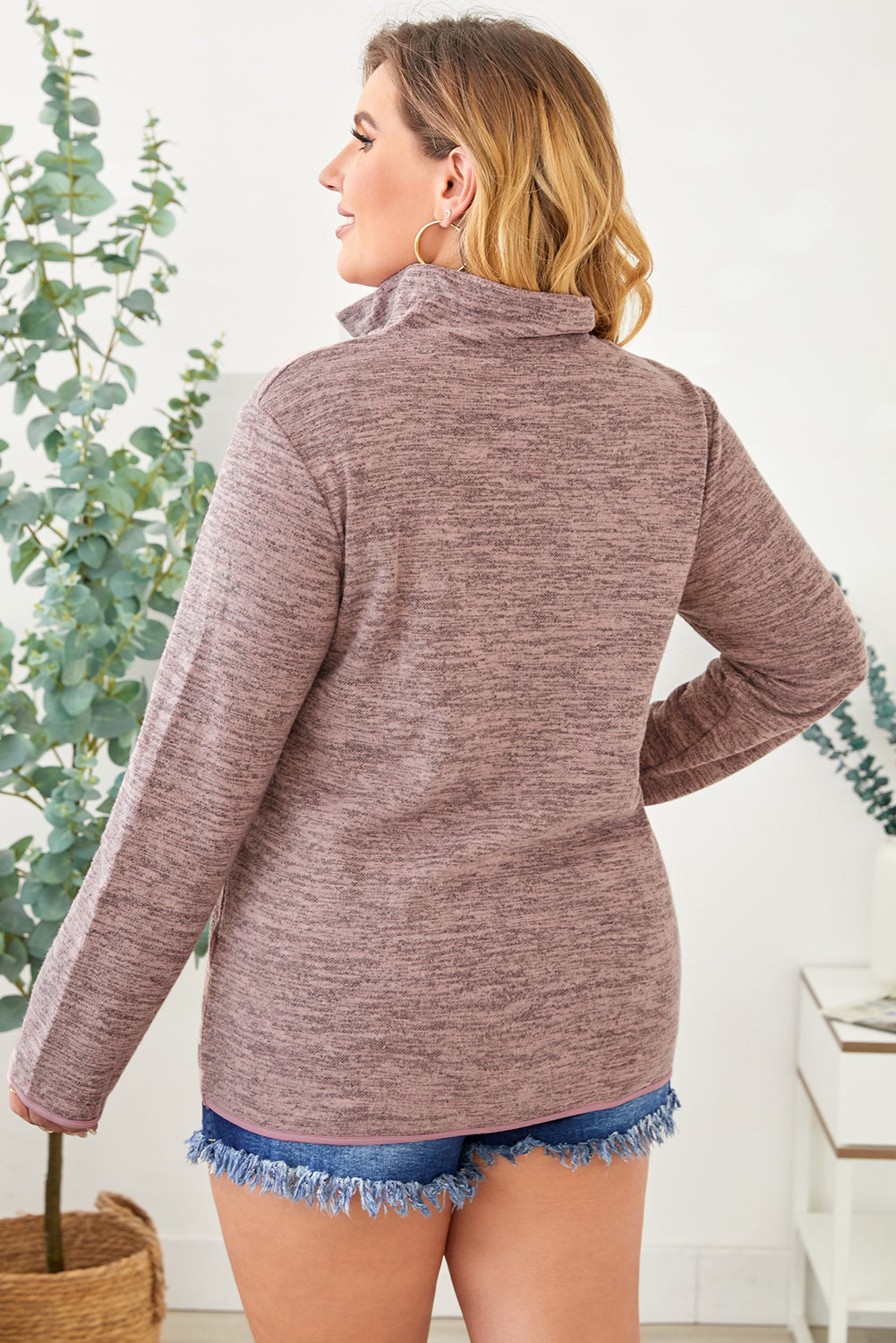 Heathered Quarter Zip Pullover