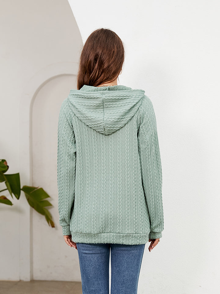 Raglan Sleeve Front Pocket Hoodie